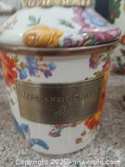 MaxSold Auction: MacKenzie-Childs Multicolor Floral Ceramic Canister Set, 6-Piece - Las Vegas (Nevada, USA) PARTNER MANAGED Estate Sale Online Auction - Argent Star Court