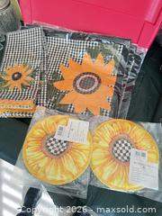 MaxSold Auction: MacKenzie-Childs Sunflower & Gingham Kitchen Linens - Las Vegas (Nevada, USA) PARTNER MANAGED Estate Sale Online Auction - Argent Star Court