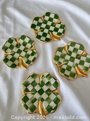 MaxSold Auction: McKenzie-Childs Green & White Brushstroke Check Trinket Dishes, Set of 4 - Las Vegas (Nevada, USA) PARTNER MANAGED Estate Sale Online Auction - Argent Star Court