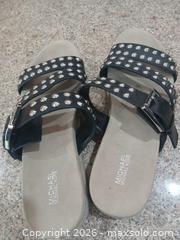 MaxSold Auction: Michael Kors Slide Sandals, Size 7.5, Black/Tan - Las Vegas (Nevada, USA) PARTNER MANAGED Estate Sale Online Auction - Argent Star Court