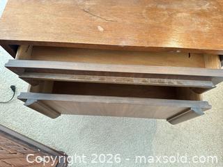 MaxSold Auction: Mid-Century Modern Solid Wood Nightstand / End Table - Las Vegas (Nevada, USA) PARTNER MANAGED Estate Sale Online Auction - Argent Star Court