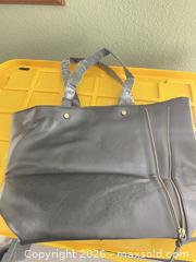 MaxSold Auction: Neiman Marcus Black Faux Leather Tote Bag with Gold Hardware - Las Vegas (Nevada, USA) PARTNER MANAGED Estate Sale Online Auction - Argent Star Court