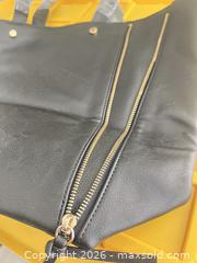 MaxSold Auction: Neiman Marcus Black Faux Leather Tote Bag with Gold Hardware - Las Vegas (Nevada, USA) PARTNER MANAGED Estate Sale Online Auction - Argent Star Court