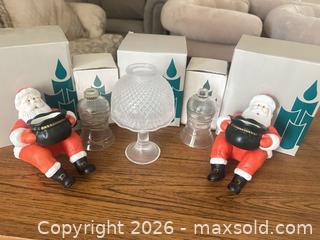 MaxSold Auction: Partylite Holiday Santa Votive Holders, Glass Chimneys & Frosted Shade - Las Vegas (Nevada, USA) PARTNER MANAGED Estate Sale Online Auction - Argent Star Court