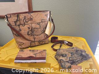 MaxSold Auction: Patricia Nash Map Print Medium Handbag with Detachable Strap - Las Vegas (Nevada, USA) PARTNER MANAGED Estate Sale Online Auction - Argent Star Court