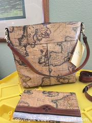 MaxSold Auction: Patricia Nash Map Print Medium Handbag with Detachable Strap - Las Vegas (Nevada, USA) PARTNER MANAGED Estate Sale Online Auction - Argent Star Court
