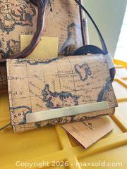 MaxSold Auction: Patricia Nash Medium Tan Map Print Coated Leather Handbag & Wallet Set - Las Vegas (Nevada, USA) PARTNER MANAGED Estate Sale Online Auction - Argent Star Court
