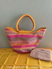 MaxSold Auction: Patricia Nash Medium Woven Straw Tote with Leather Trim - Las Vegas (Nevada, USA) PARTNER MANAGED Estate Sale Online Auction - Argent Star Court