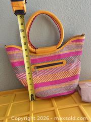 MaxSold Auction: Patricia Nash Medium Woven Straw Tote with Leather Trim - Las Vegas (Nevada, USA) PARTNER MANAGED Estate Sale Online Auction - Argent Star Court