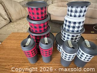 MaxSold Auction: Plastic Travel/Insulated Cups with Lids, Buffalo Check Patterns - Las Vegas (Nevada, USA) PARTNER MANAGED Estate Sale Online Auction - Argent Star Court