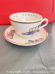 MaxSold Auction: Porcelain Cup and Saucer Set with Vintage Car Motif, Gold Trim - Las Vegas (Nevada, USA) PARTNER MANAGED Estate Sale Online Auction - Argent Star Court
