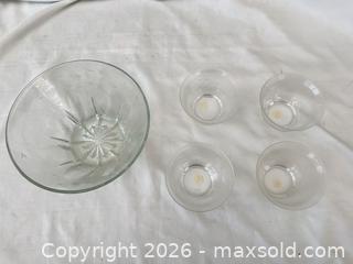 MaxSold Auction: Princess House Clear Glass Bowl Set — 1 Large + 4 Small - Las Vegas (Nevada, USA) PARTNER MANAGED Estate Sale Online Auction - Argent Star Court