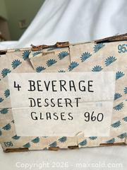 MaxSold Auction: Princess House Crystal Beverage/Dessert Glass Set of 4 - Las Vegas (Nevada, USA) PARTNER MANAGED Estate Sale Online Auction - Argent Star Court