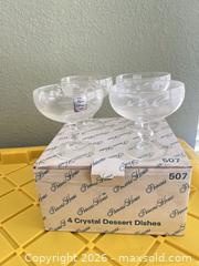 MaxSold Auction: Princess House Crystal Dessert Dishes, Etched Floral, Set of 4 - Las Vegas (Nevada, USA) PARTNER MANAGED Estate Sale Online Auction - Argent Star Court