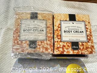 MaxSold Auction: Pure Goat Milk Honey & Orange Blossom Body Cream 2-Pack with Decorative Tin - Las Vegas (Nevada, USA) PARTNER MANAGED Estate Sale Online Auction - Argent Star Court