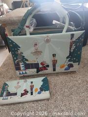 MaxSold Auction: Radley London Teal Leather Tote with Nutcracker Holiday Print - Las Vegas (Nevada, USA) PARTNER MANAGED Estate Sale Online Auction - Argent Star Court