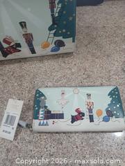 MaxSold Auction: Radley London Teal Leather Tote with Nutcracker Holiday Print - Las Vegas (Nevada, USA) PARTNER MANAGED Estate Sale Online Auction - Argent Star Court
