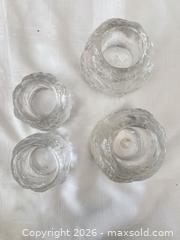 MaxSold Auction: Set of 4 Clear Textured Glass Votive/Tealight Holders - Las Vegas (Nevada, USA) PARTNER MANAGED Estate Sale Online Auction - Argent Star Court