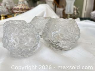 MaxSold Auction: Set of 4 Clear Textured Glass Votive/Tealight Holders - Las Vegas (Nevada, USA) PARTNER MANAGED Estate Sale Online Auction - Argent Star Court