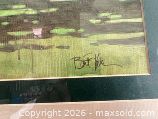 MaxSold Auction: Signed Golf Landscape Framed Wall Art in Oak-Tone Frame - Las Vegas (Nevada, USA) PARTNER MANAGED Estate Sale Online Auction - Argent Star Court