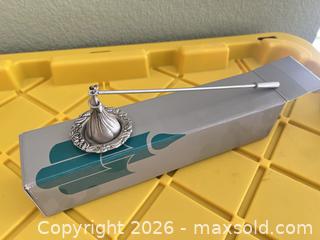 MaxSold Auction: Silver Tone Silver-Plated Candle Snuffer with Ornate Floral Border - Las Vegas (Nevada, USA) PARTNER MANAGED Estate Sale Online Auction - Argent Star Court