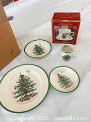 MaxSold Auction: Spode Holiday / Christmas Ceramic Dinnerware Set (4-Piece) - Las Vegas (Nevada, USA) PARTNER MANAGED Estate Sale Online Auction - Argent Star Court