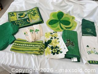 MaxSold Auction: St. Patrick's Day Green & White Table & Kitchen Linen Lot - Las Vegas (Nevada, USA) PARTNER MANAGED Estate Sale Online Auction - Argent Star Court