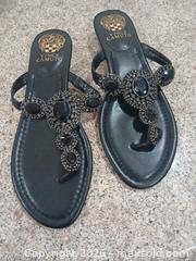 MaxSold Auction: Vince Camuto Black Rhinestone Jeweled Sandals, Size 7.5 - Las Vegas (Nevada, USA) PARTNER MANAGED Estate Sale Online Auction - Argent Star Court