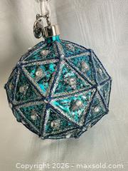 MaxSold Auction: Waterford 2019 Teal/Turquoise & Blue Silver Glitter Ornament - Las Vegas (Nevada, USA) PARTNER MANAGED Estate Sale Online Auction - Argent Star Court