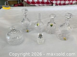 MaxSold Auction: Waterford Clear Crystal Perfume Bottles, Vase & Trinket Jar (5-7) - Las Vegas (Nevada, USA) PARTNER MANAGED Estate Sale Online Auction - Argent Star Court