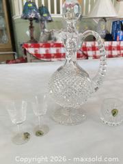 MaxSold Auction: Waterford Crystal Diamond-Hobnail Decanter & Glasses Set - Las Vegas (Nevada, USA) PARTNER MANAGED Estate Sale Online Auction - Argent Star Court
