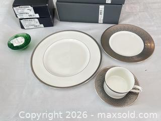 MaxSold Auction: Waterford Porcelain Dinnerware Set with Green Crystal Votive - Las Vegas (Nevada, USA) PARTNER MANAGED Estate Sale Online Auction - Argent Star Court