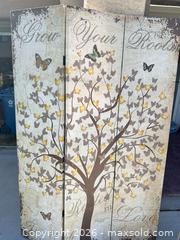 MaxSold Auction: 3-Panel Beige/Brown Room Divider & Tower Fan - Las Vegas (Nevada, USA) SELLER MANAGED Estate Sale Online Auction - Bright Sun Court