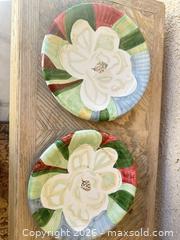 MaxSold Auction: Bella Ceramica Floral Ceramic Charger / Decorative Plates, 11 in (2) - Las Vegas (Nevada, USA) SELLER MANAGED Estate Sale Online Auction - Bright Sun Court
