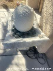 MaxSold Auction: Cast Stone Outdoor Sphere Fountain with Pebble Accent - Las Vegas (Nevada, USA) SELLER MANAGED Estate Sale Online Auction - Bright Sun Court
