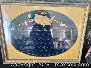 MaxSold Auction: Framed Coin Display for The Fifty United States Quarter Dollar Collectionq - Las Vegas (Nevada, USA) SELLER MANAGED Estate Sale Online Auction - Bright Sun Court