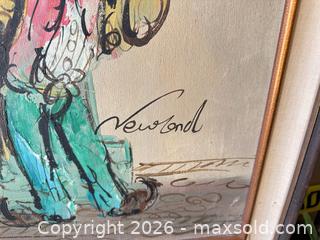 MaxSold Auction: Original Acrylic Painting Bar/Pub Scene by Newland - Framed - Las Vegas (Nevada, USA) SELLER MANAGED Estate Sale Online Auction - Bright Sun Court