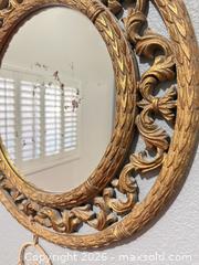 MaxSold Auction: Small Antique Gold Resin Wall Mirror with Dreamcatcher - Las Vegas (Nevada, USA) SELLER MANAGED Estate Sale Online Auction - Bright Sun Court
