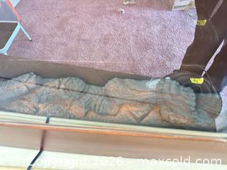 MaxSold Auction: Wall-Mounted Electric Fireplace, Brown Wood/Black, Medium - Las Vegas (Nevada, USA) SELLER MANAGED Estate Sale Online Auction - Bright Sun Court