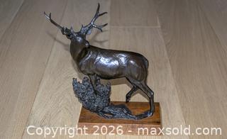 MaxSold Auction: Authentic Bronze Carving - Buck by Sam Hill  - Mississauga (Ontario, Canada) SELLER MANAGED Downsizing Online Auction - Romark Mews