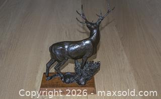 MaxSold Auction: Authentic Bronze Carving - Buck by Sam Hill  - Mississauga (Ontario, Canada) SELLER MANAGED Downsizing Online Auction - Romark Mews