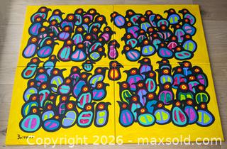 MaxSold Auction: Karl Burrows 4 Panels Original Acrylic on Canvas - Mississauga (Ontario, Canada) SELLER MANAGED Downsizing Online Auction - Romark Mews