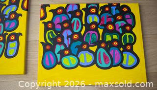 MaxSold Auction: Karl Burrows 4 Panels Original Acrylic on Canvas - Mississauga (Ontario, Canada) SELLER MANAGED Downsizing Online Auction - Romark Mews