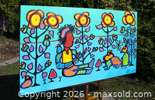 MaxSold Auction: Karl Burrows Very Large Original Acrylic on Canvas Signed - Mississauga (Ontario, Canada) SELLER MANAGED Downsizing Online Auction - Romark Mews