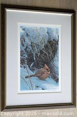 MaxSold Auction: Robert Bateman Winter Cardinal Limited Edition Print s/n - Mississauga (Ontario, Canada) SELLER MANAGED Downsizing Online Auction - Romark Mews