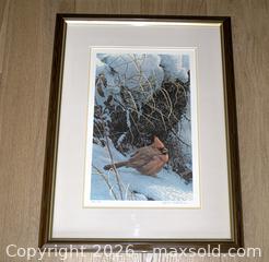 MaxSold Auction: Robert Bateman Winter Cardinal Limited Edition Print s/n - Mississauga (Ontario, Canada) SELLER MANAGED Downsizing Online Auction - Romark Mews