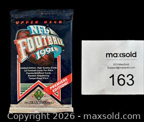 MaxSold Auction: 1991 Upper Deck Football Card Wax Box with 30 / 36 Packs  - Ottawa (Ontario, Canada) SELLER MANAGED Downsizing Online Auction - Starwood Road