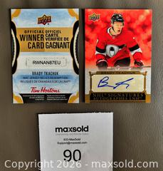 MaxSold Auction: 2019-20 Tim Hortons Brady Tkachuk NHL Signatures Card w COA - Ottawa (Ontario, Canada) SELLER MANAGED Downsizing Online Auction - Starwood Road