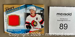 MaxSold Auction: 2023-24 Tim Hortons Brady Tkachuk NHL Jersey Relics Card w COA  - Ottawa (Ontario, Canada) SELLER MANAGED Downsizing Online Auction - Starwood Road