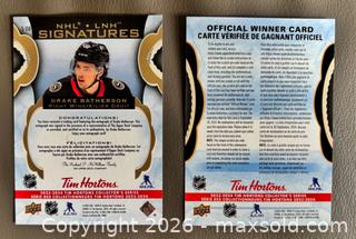 MaxSold Auction: 2023-24 Tim Hortons Drake Batherson NHL Signatures Card w COA - Ottawa (Ontario, Canada) SELLER MANAGED Downsizing Online Auction - Starwood Road